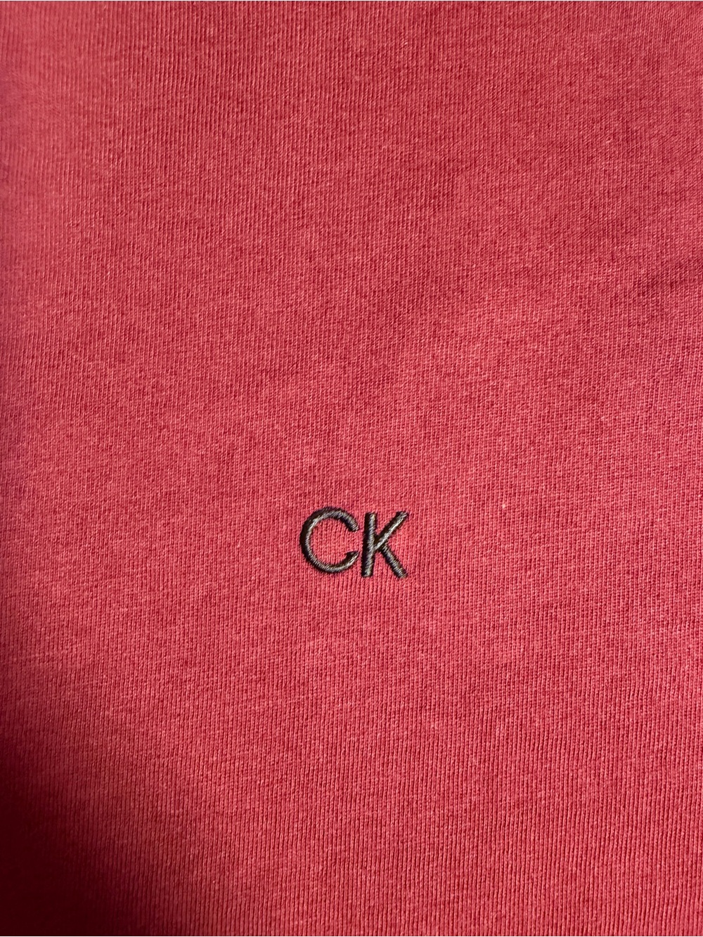 Calvin Klein Short Sleeve Crew Tee - Maroon - Picture 3 of 3